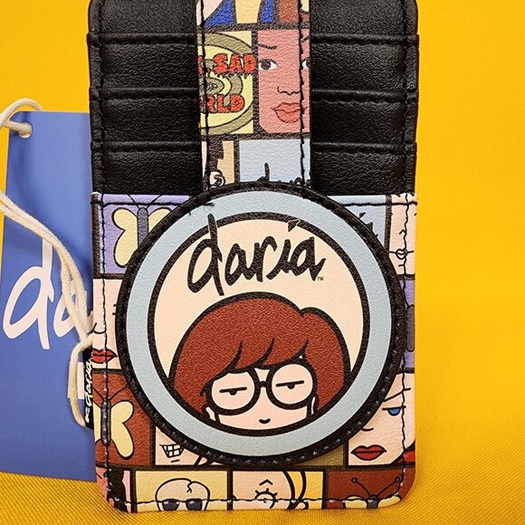 Loungefly Daria MTV 90s Cartoon Grid Vertical Cardholder Wallet NEW - Picture 2 of 10